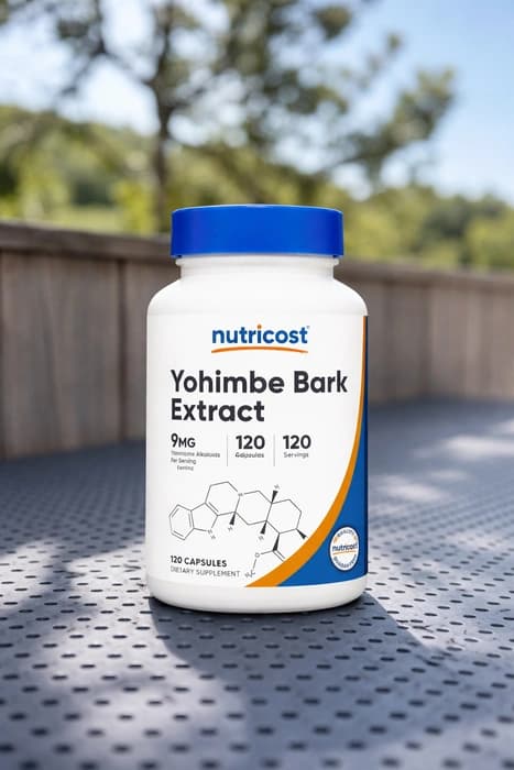 Yohimbe žievės ekstraktas, Nutricost 9 mg, 120 kapsulių